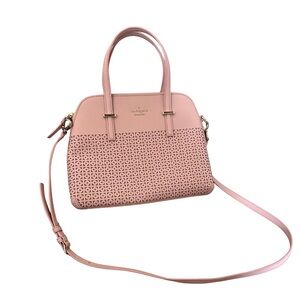 Kate Spade New York Cedar Street Maise Perforated Satchel Pink Bonnet